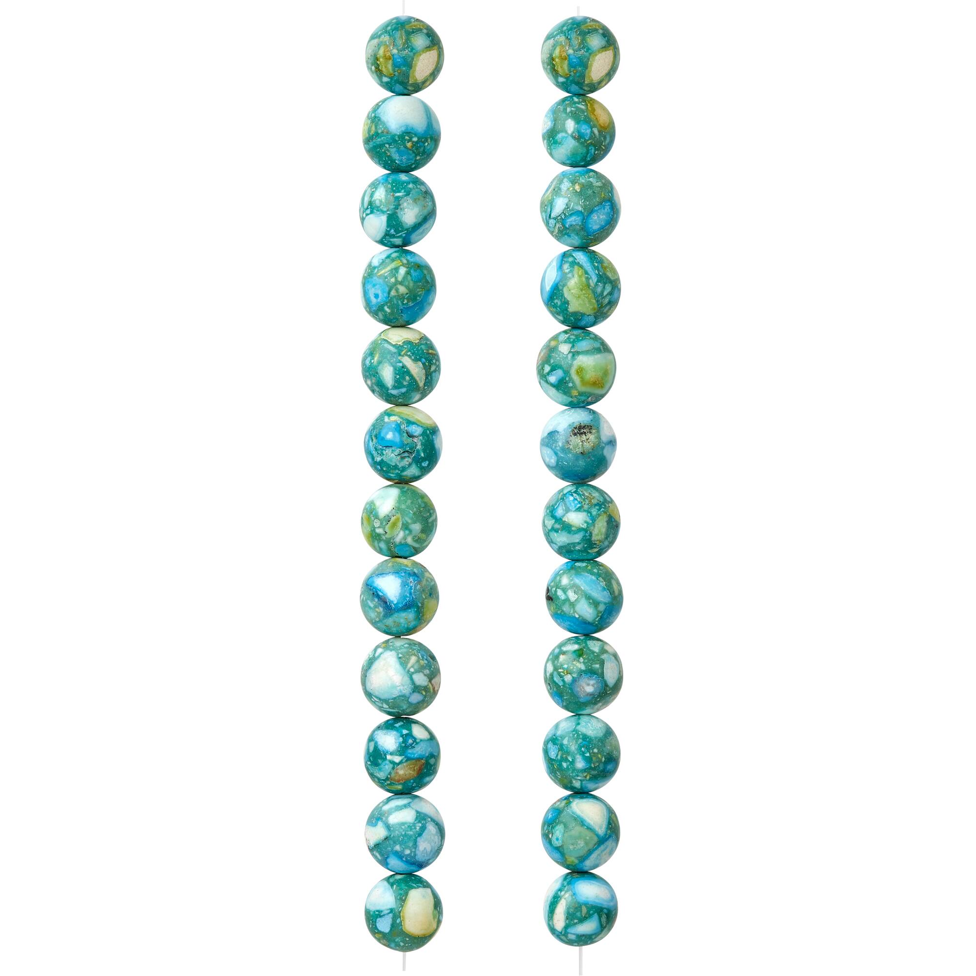 Reconstituted Stone Round Beads, 8mm by Bead Landing™
